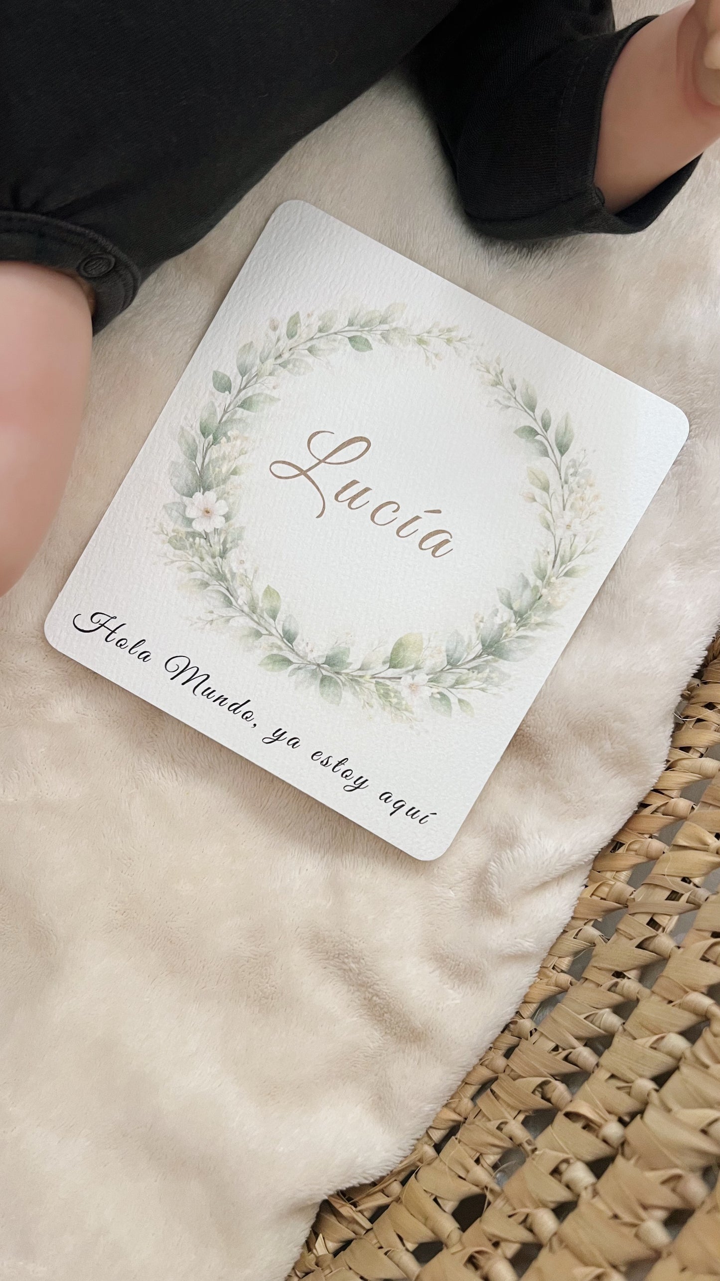 Tarjeta “Hola Mundo” (Floral)
