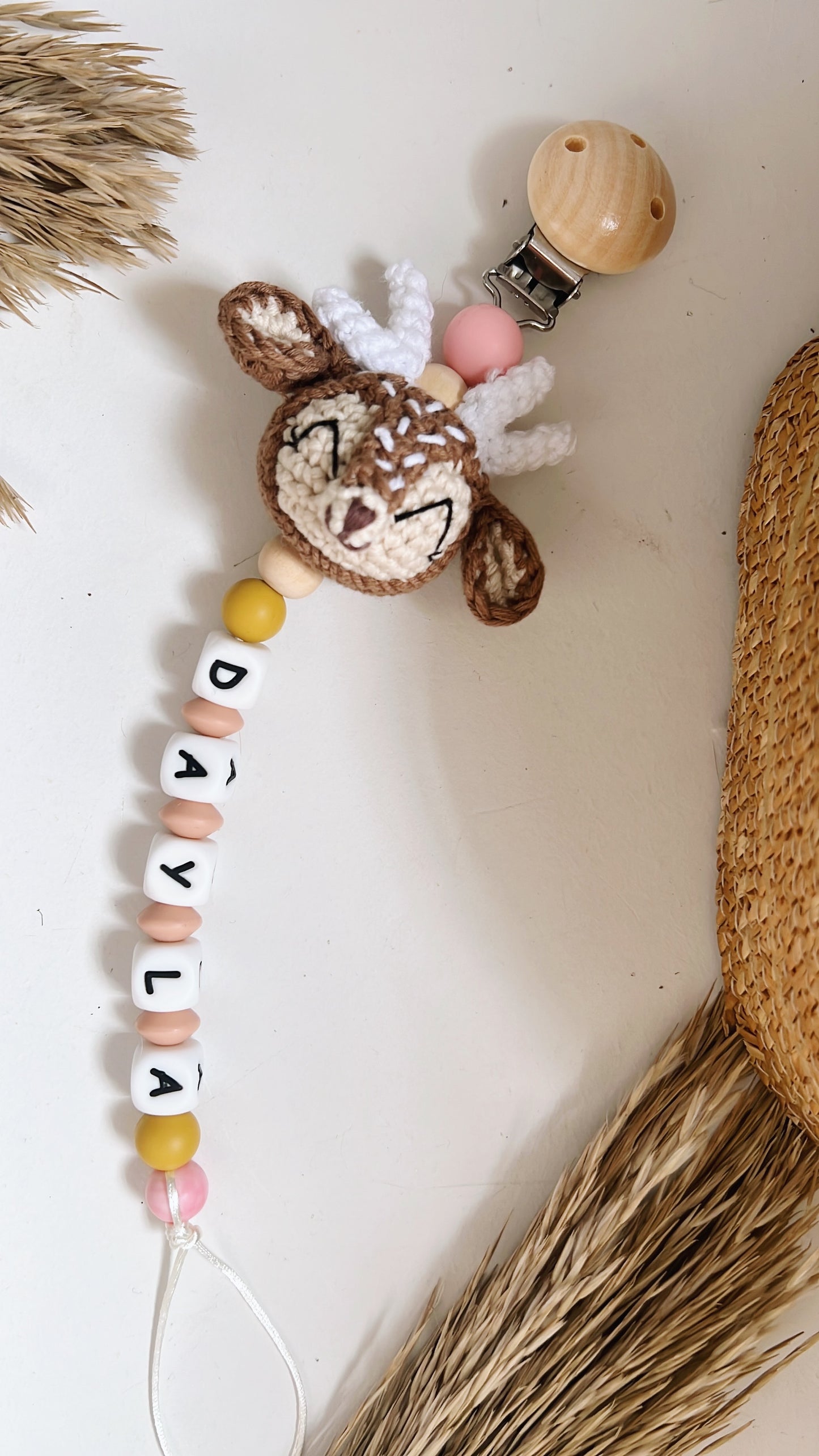 Chupetero Fauna Crochet - Little Deer