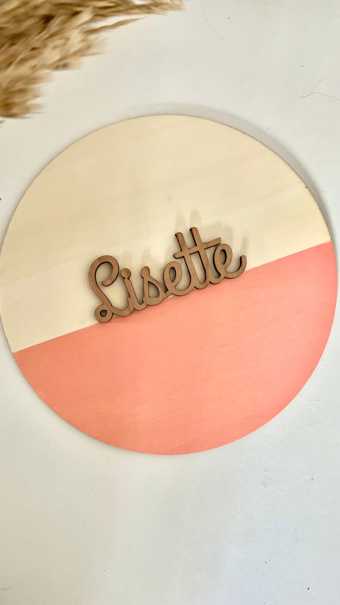 PLACA Nombre personalizado - Salmón