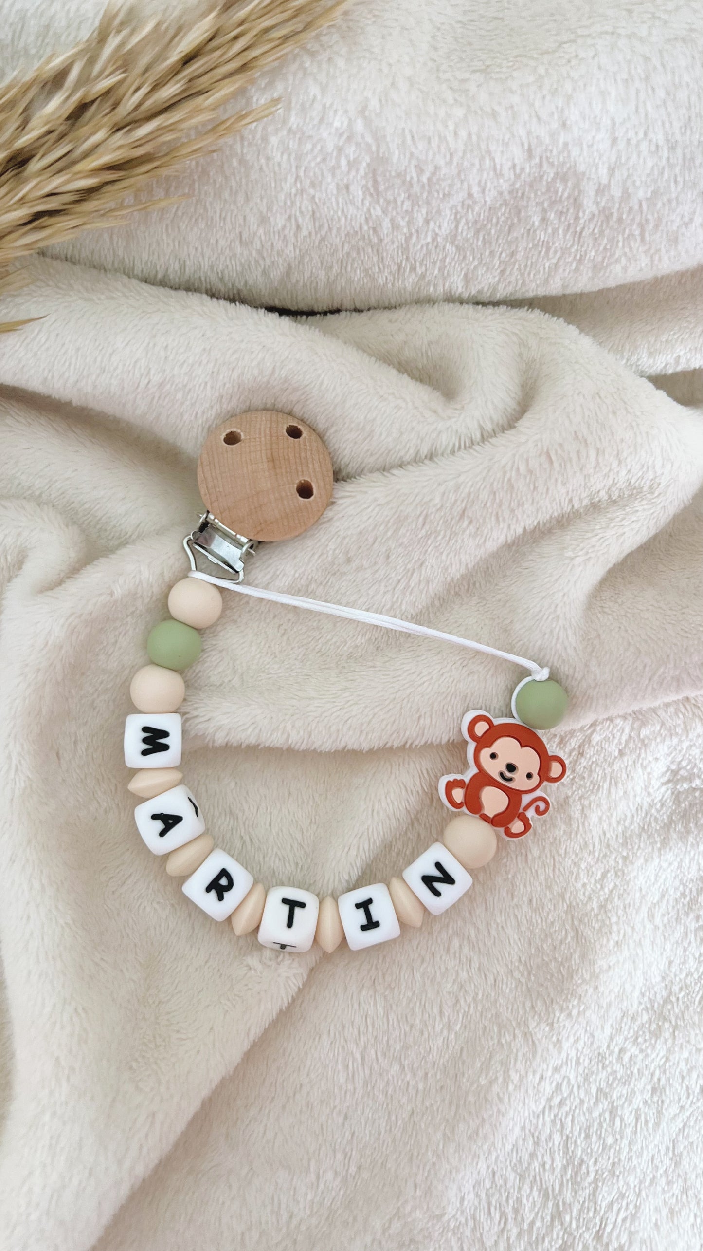 Chupetero Personalizado de silicona Animalia - Monkey