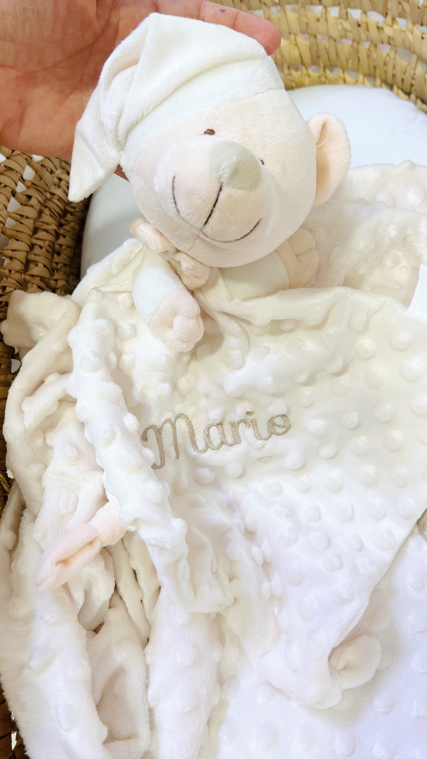 Pack Manta Personalizada con Doudou Dormilón (Tono Beige)