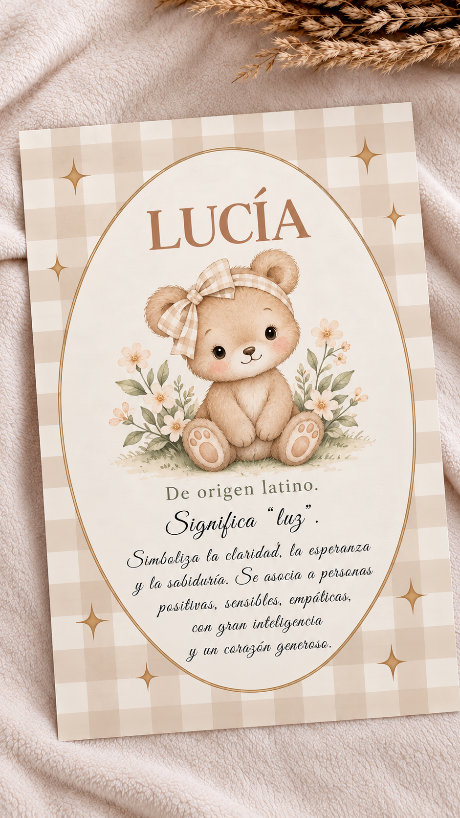 Lámina Vichy Osita - Nombre y significado