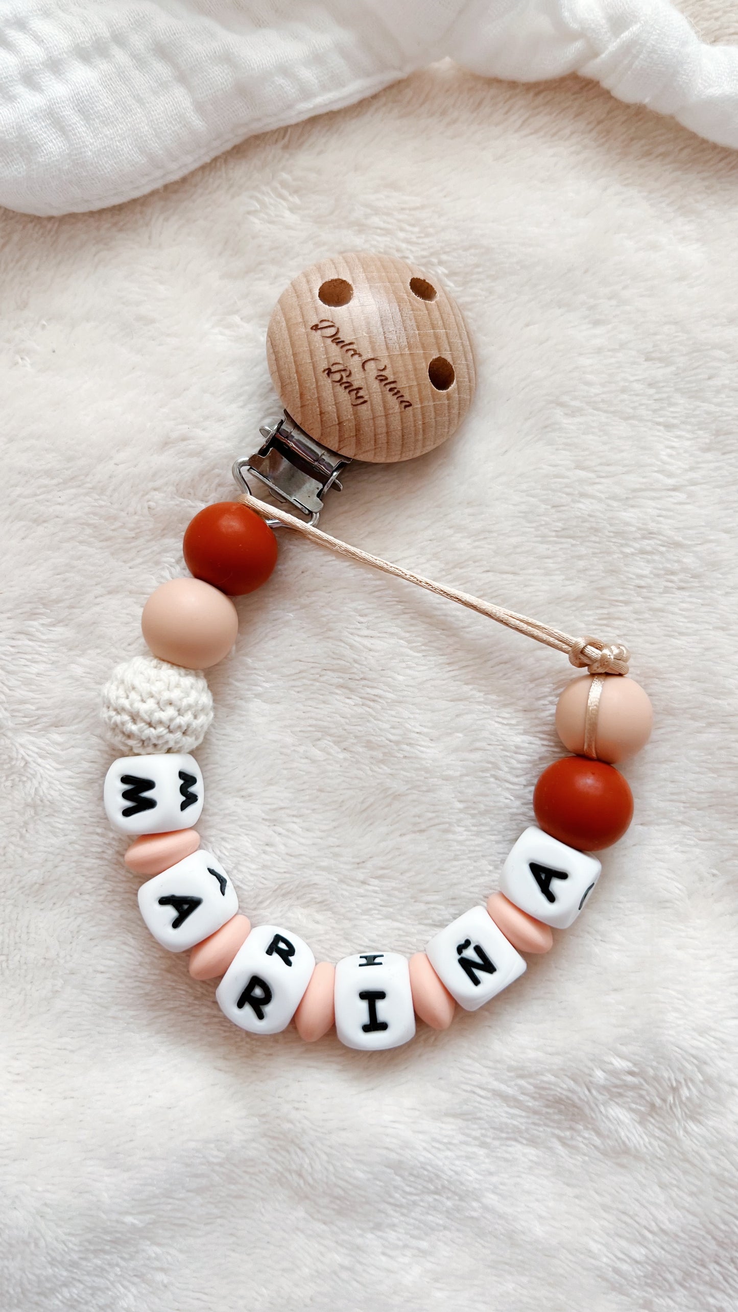 Chupetero Peach Boho