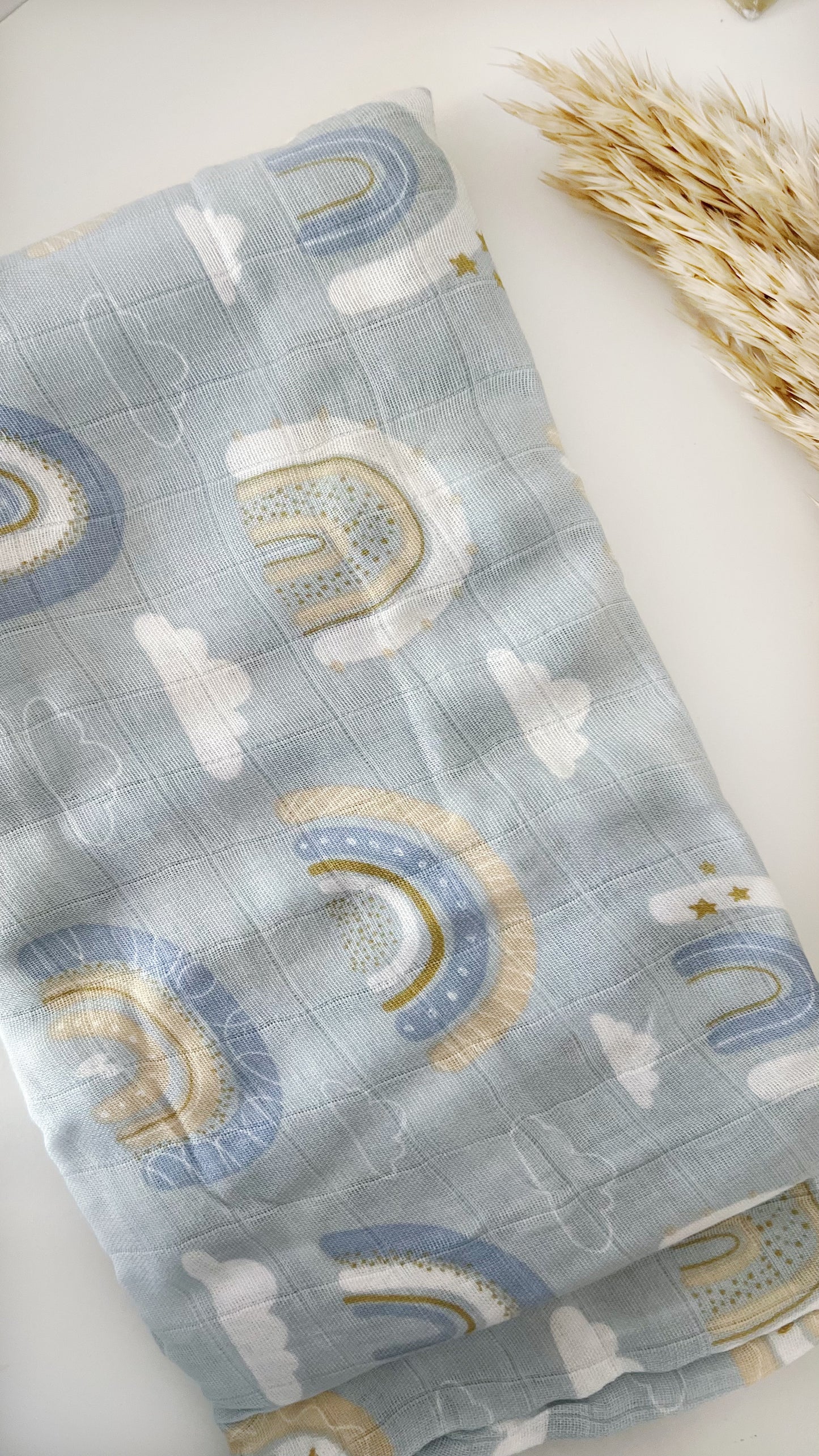 Muselina Blue Rainbow