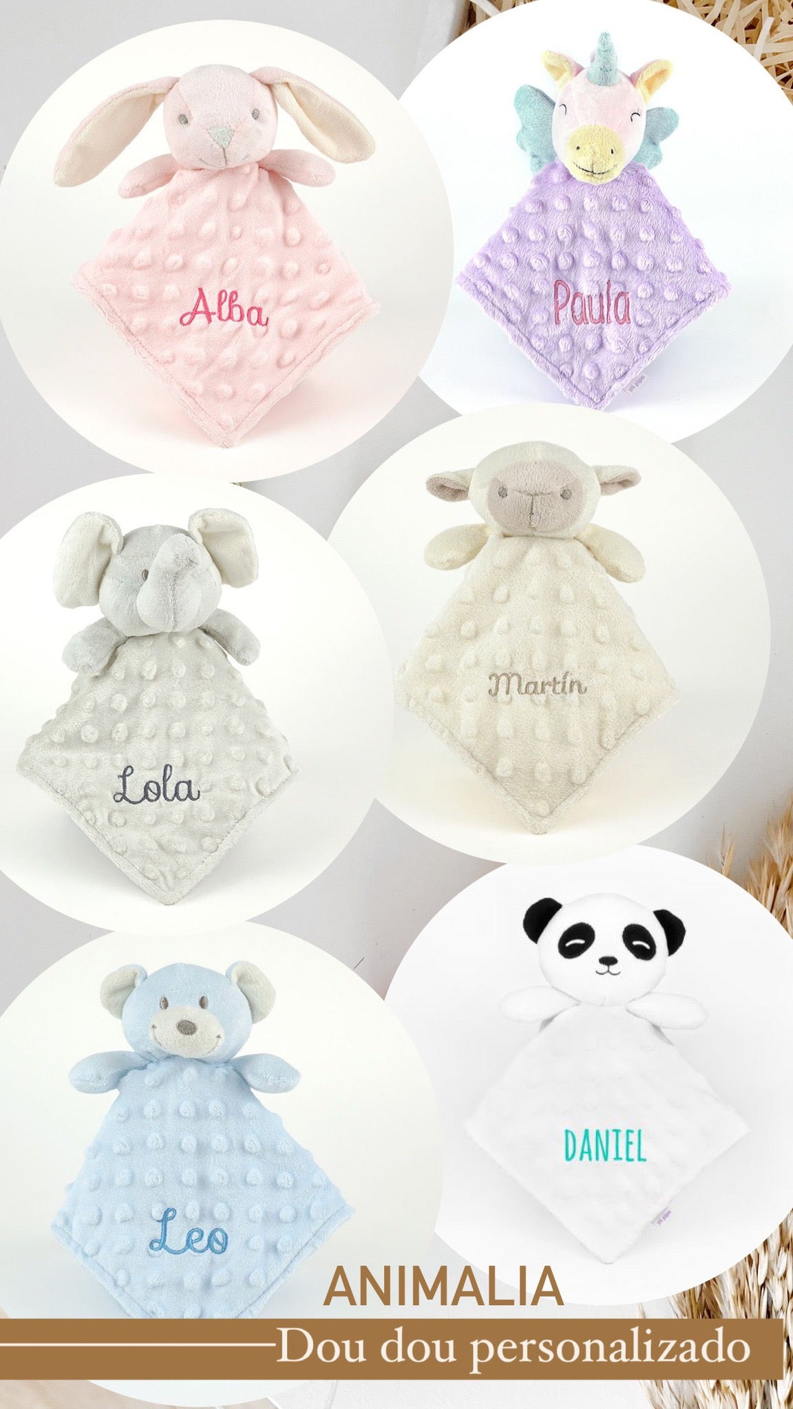 Doudou Animalia Personalizado