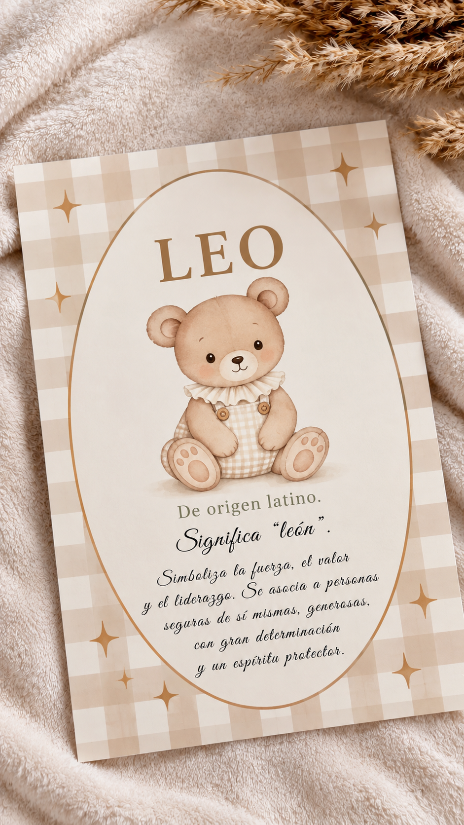Lámina Vichy Osito - Nombre y significado