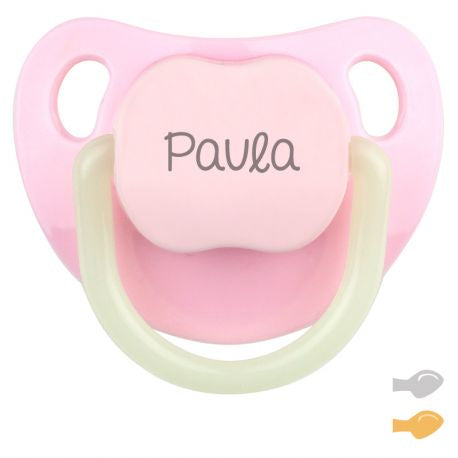 Chupete Baby Night Personalizado Rosa (brilla en la oscuridad)