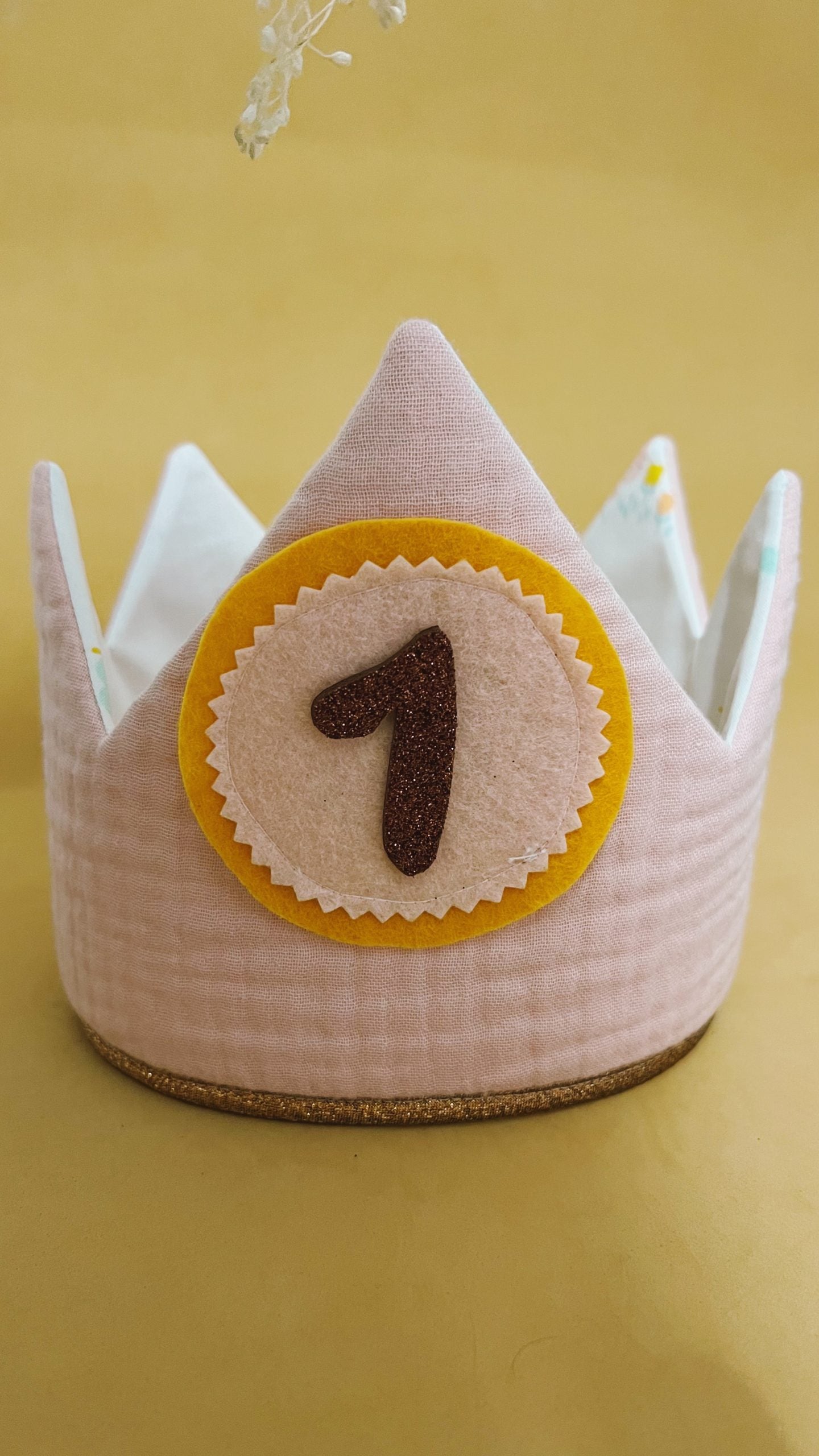Corona de Cumple CONEJITOS (1, 2 y 3 años)