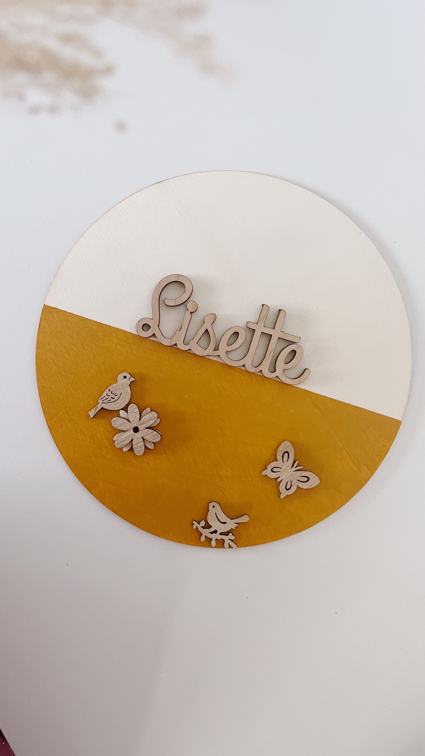 PLACA Nombre - Primavera (Color personalizado)