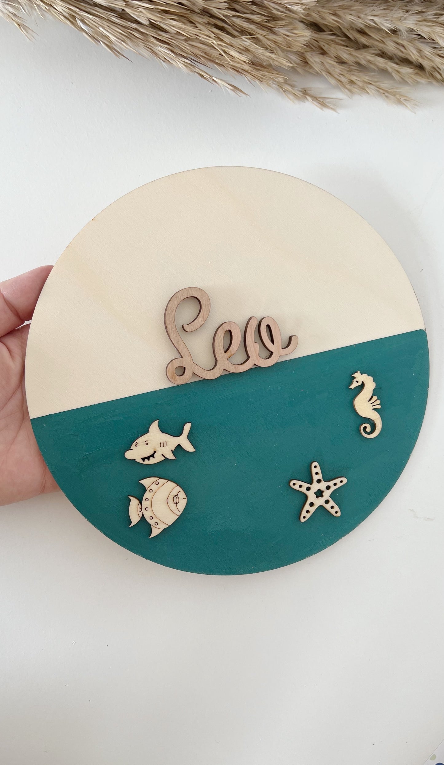 PLACA Nombre - Animales Marinos (Color personalizado)