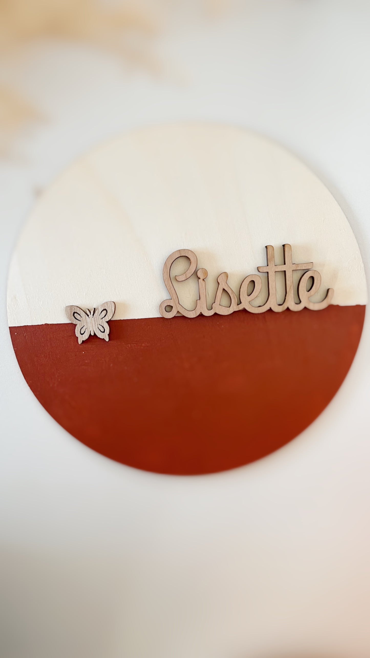 PLACA Nombre - Butterfly (Color personalizado)