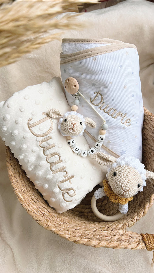 Canastilla Beige -Oveja (ENVÍO GRATIS)