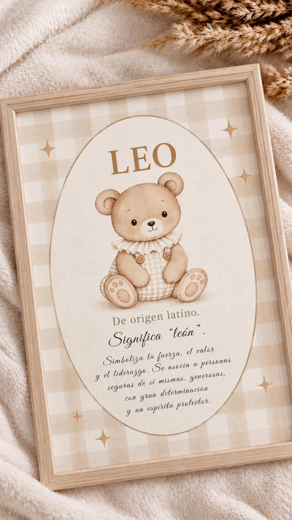 Lámina Vichy Osito - Nombre y significado