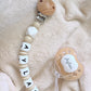 Chupetero Basic Beige con Chupete Personalizado