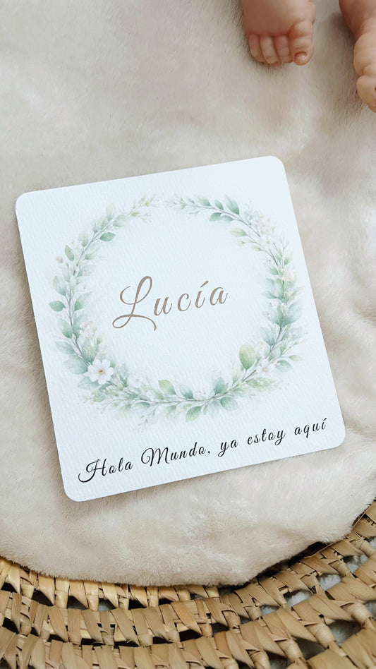 Tarjeta “Hola Mundo” (Floral)