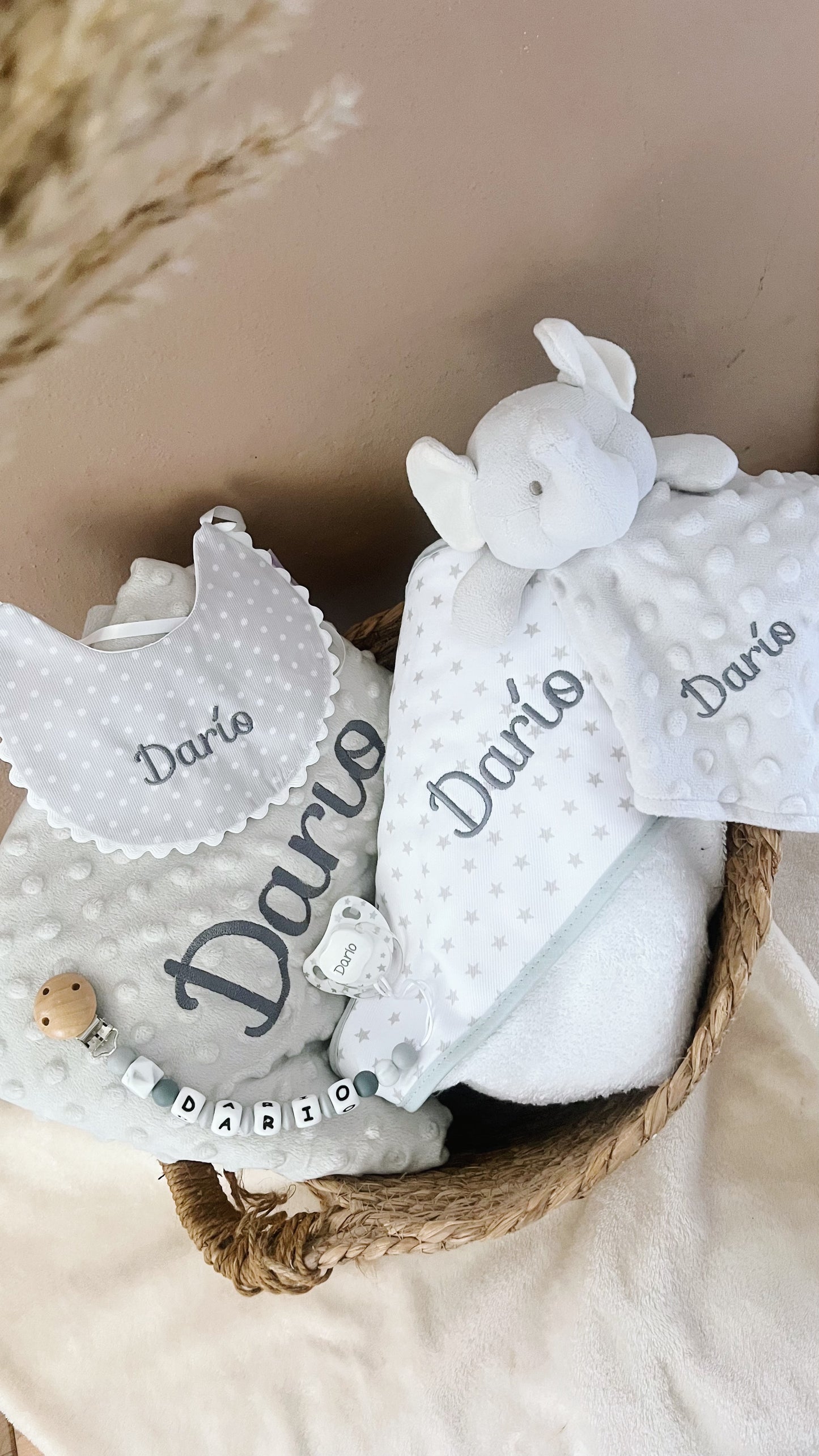 Canastilla Primeros Meses Gris