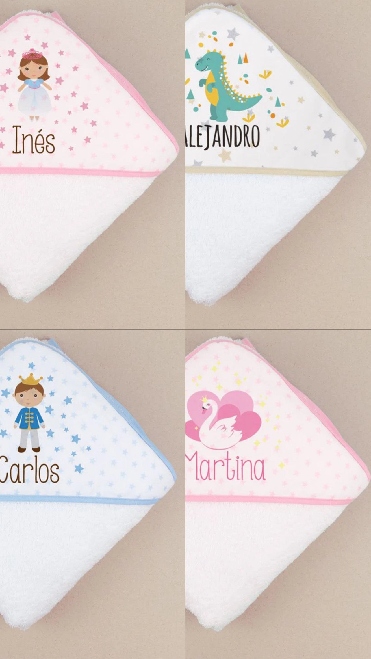 Capa de baño Personalizada - Nombre estampado (varios modelos)