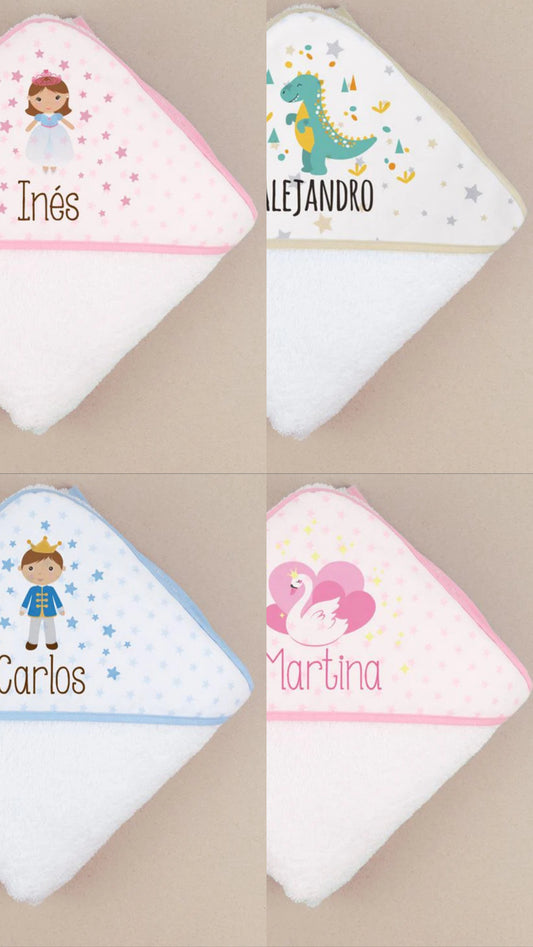 Capa de baño Personalizada - Nombre estampado (varios modelos)