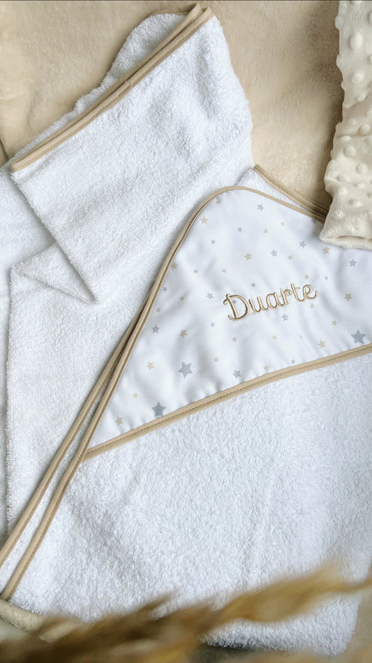 Capa de baño Personalizada - Nombre bordado (varios modelos)