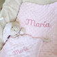 Pack Manta y Doudou Rosa personalizados (Osito Dormilón)