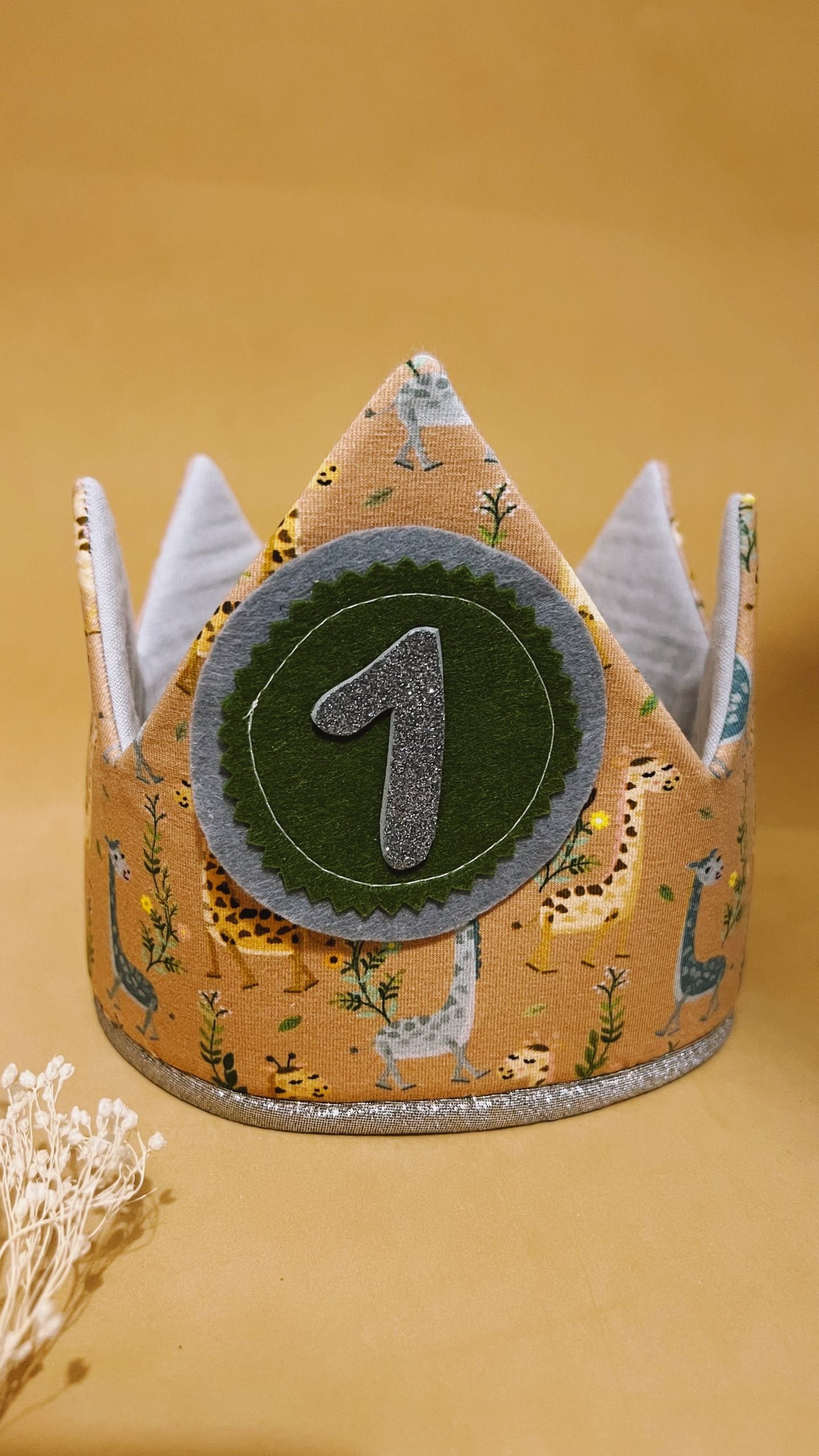 Corona de Cumple JIRAFAS (1, 2 y 3 años)