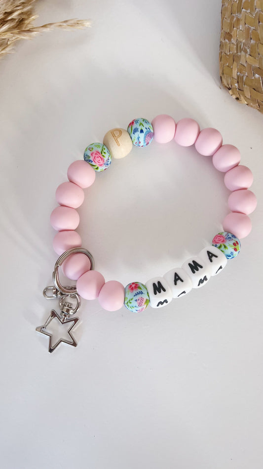 Pulsera Llavero Mamá
 - Floral