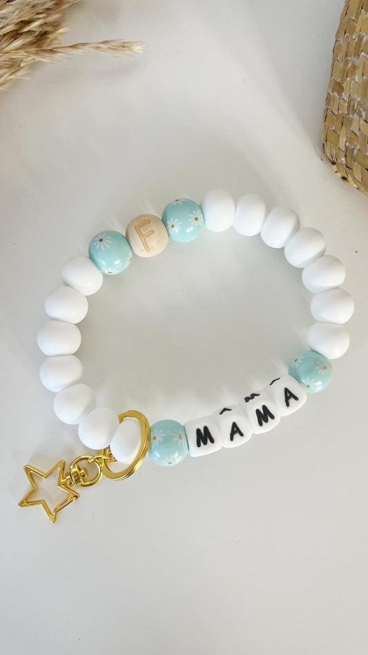 Pulsera Llavero Mamá
 - Margaritas